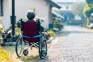 lady sitting in wheel chair