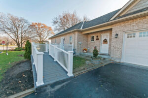 accessible ramp installation Ontario — aluminum ramp with handrails