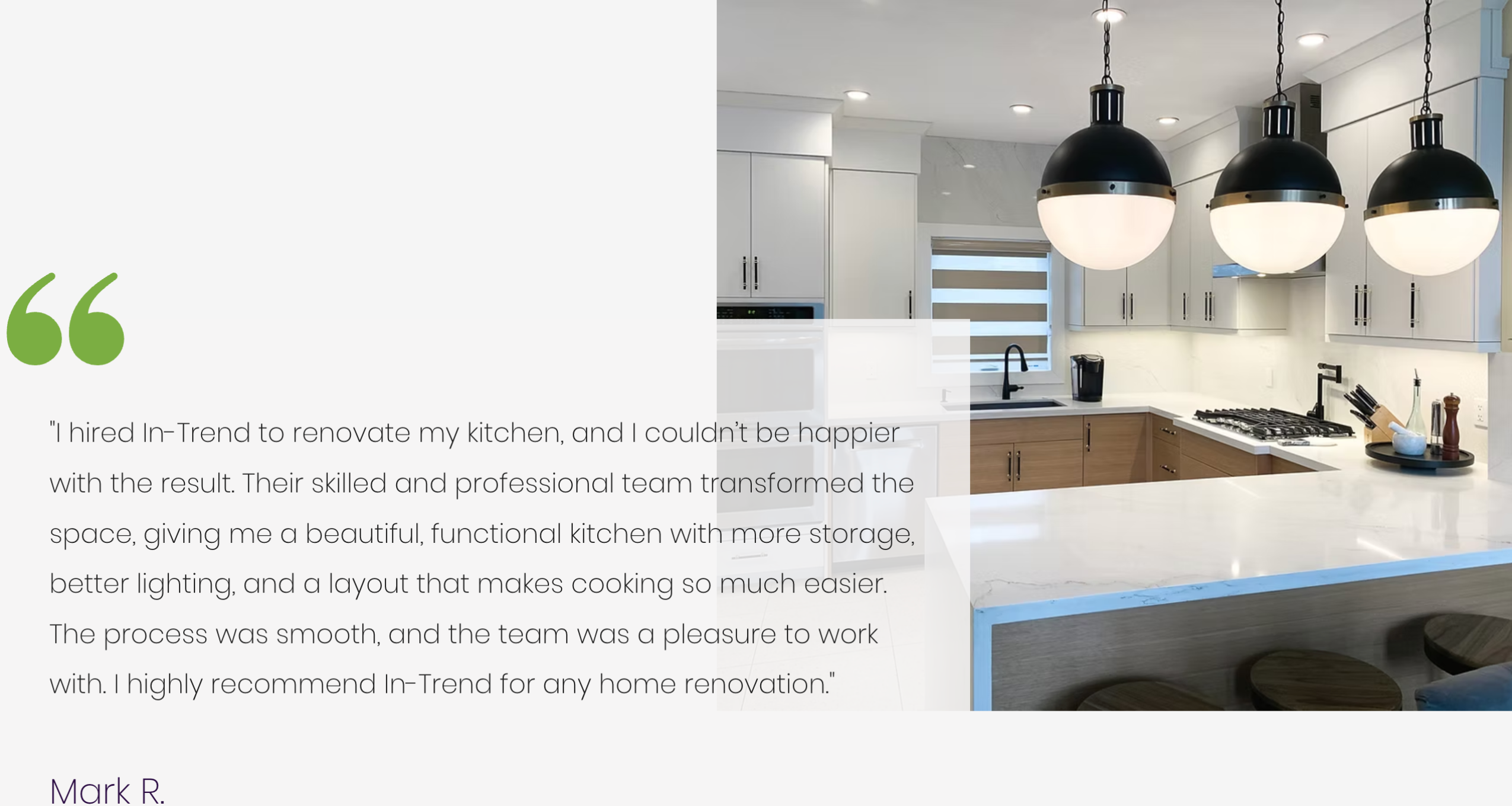 In-Trend Home Solutions client feedback